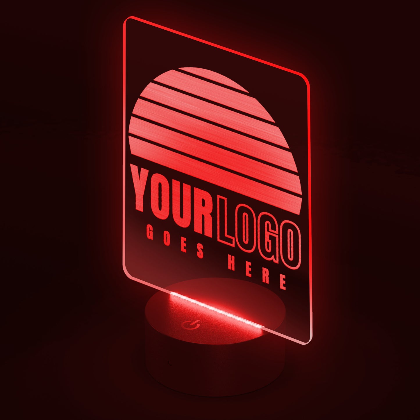 Laser Engraved Rectangle Acrylic LED sign