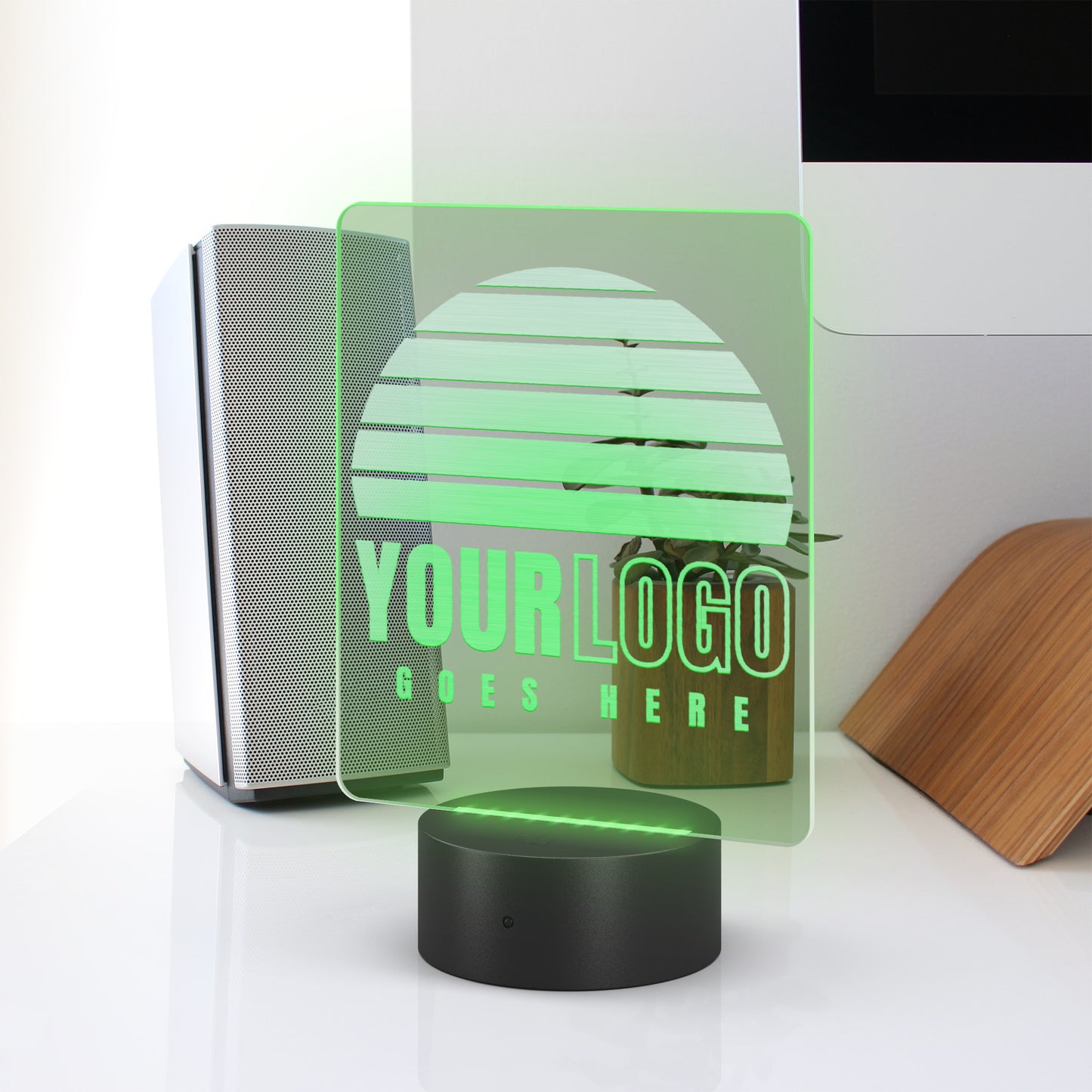 Laser Engraved Rectangle Acrylic LED sign