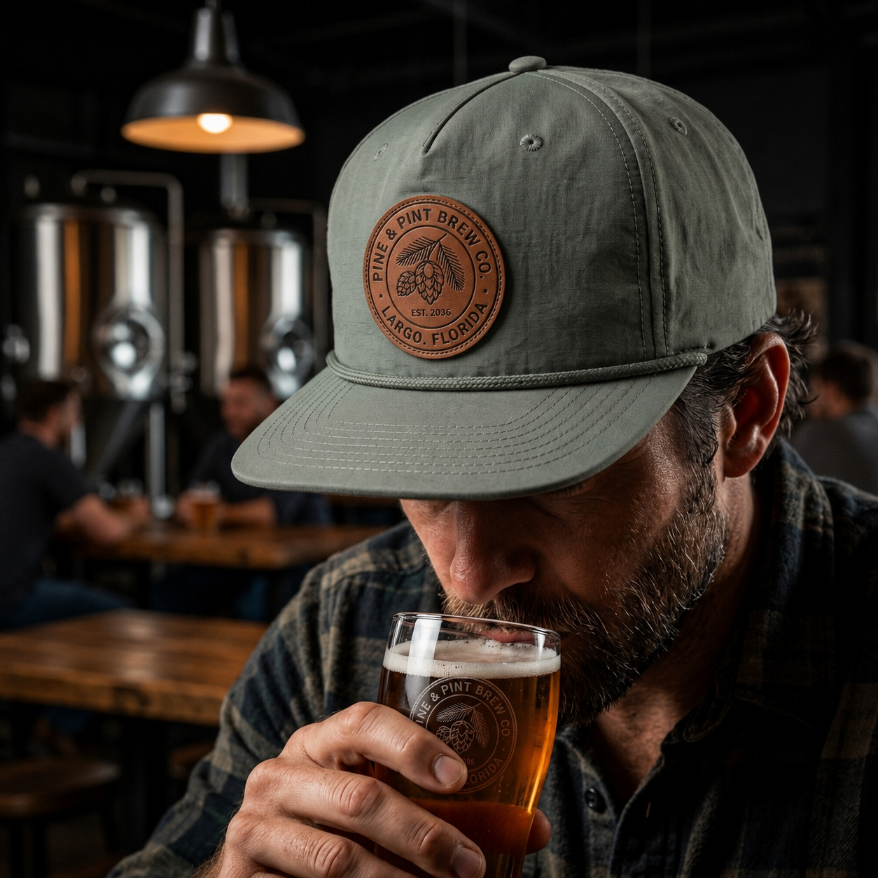 Brewery Leather Patch Hat