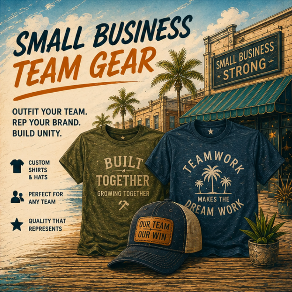 Custom small business swag example