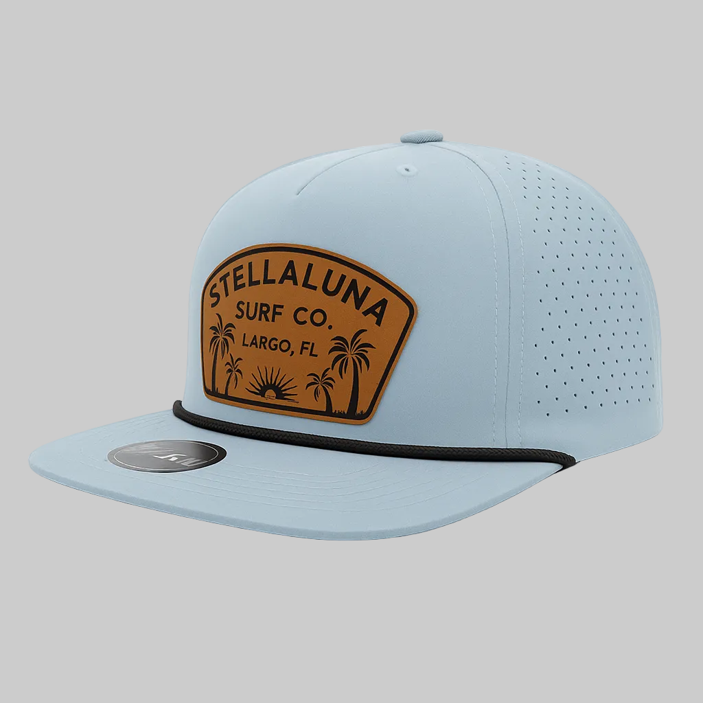 Performance Perforated Hat w/ Rope and Custom Patch Decky 6226