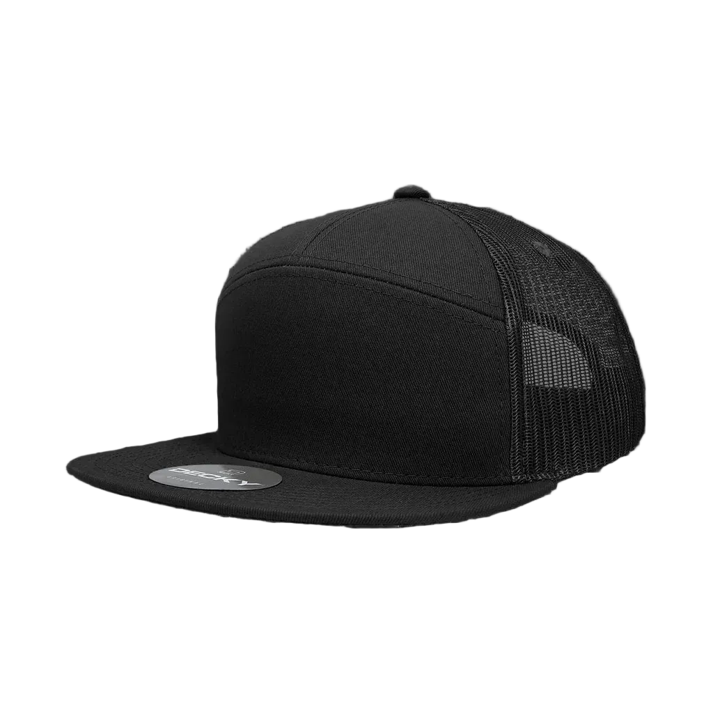 7 Panel Flat Bill Hat