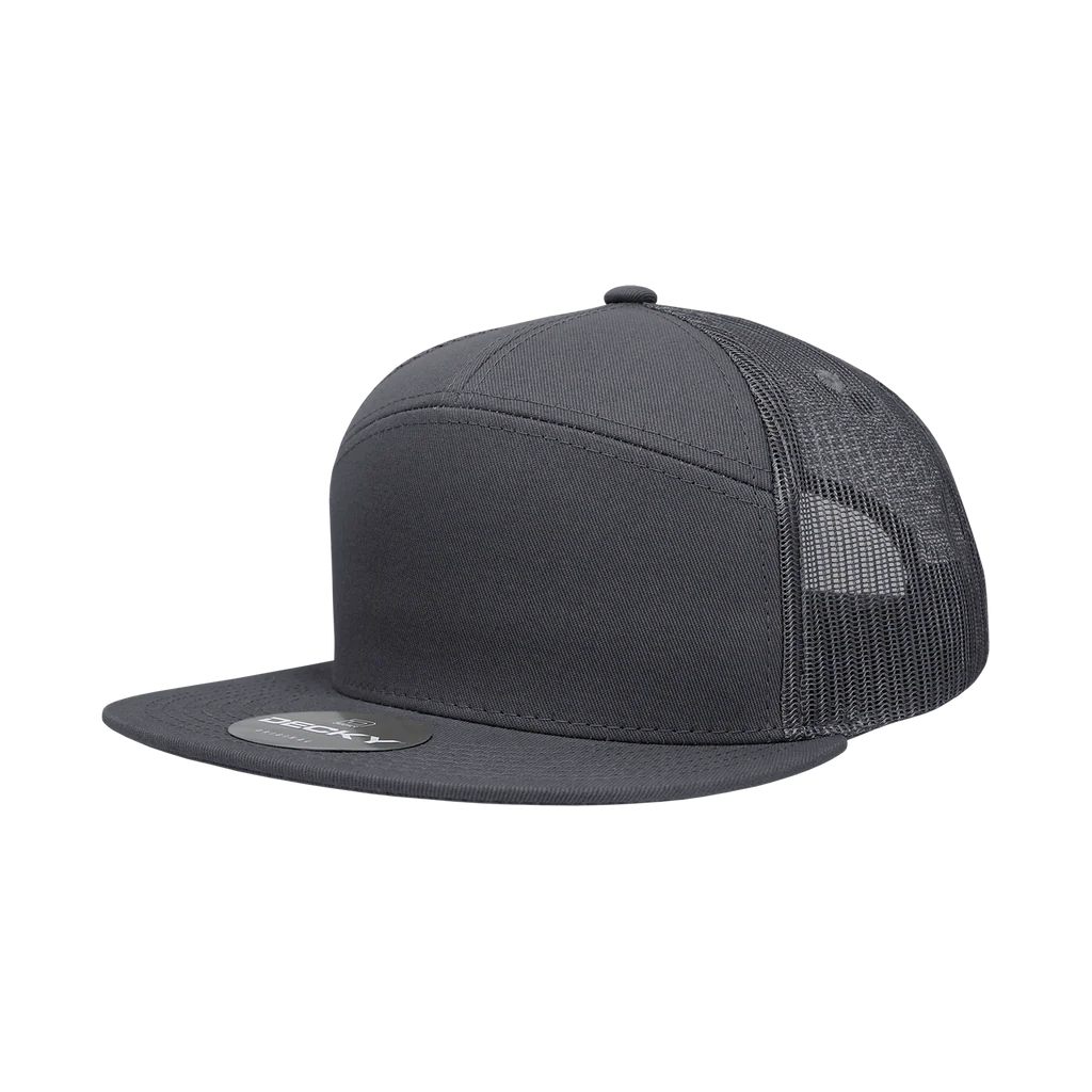 7 Panel Flat Bill Hat