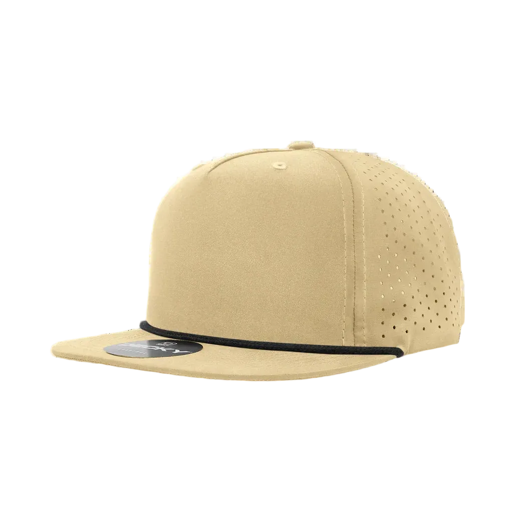Performance Perforated Hat w/ Rope and Custom Patch Decky 6226