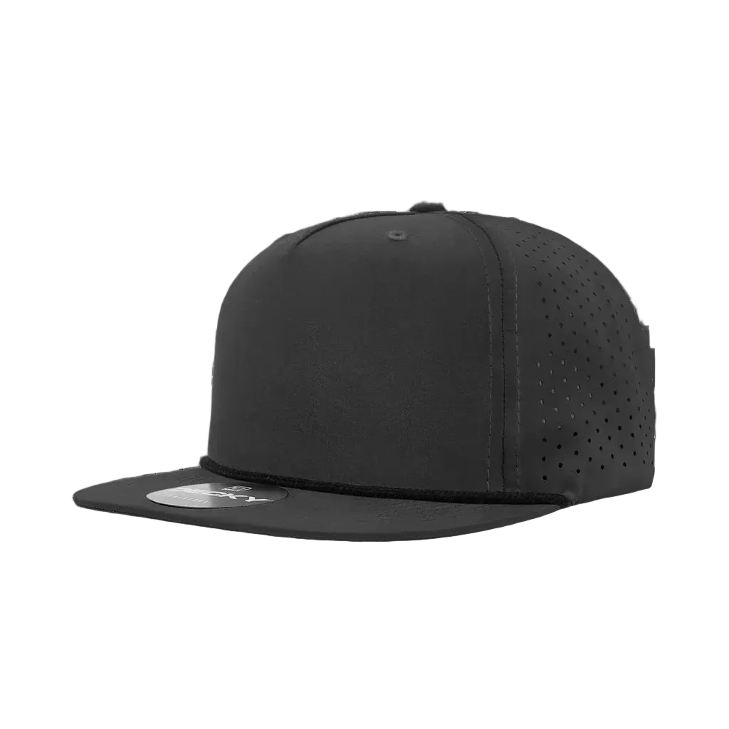 Performance Perforated Hat w/ Rope and Custom Patch Decky 6226