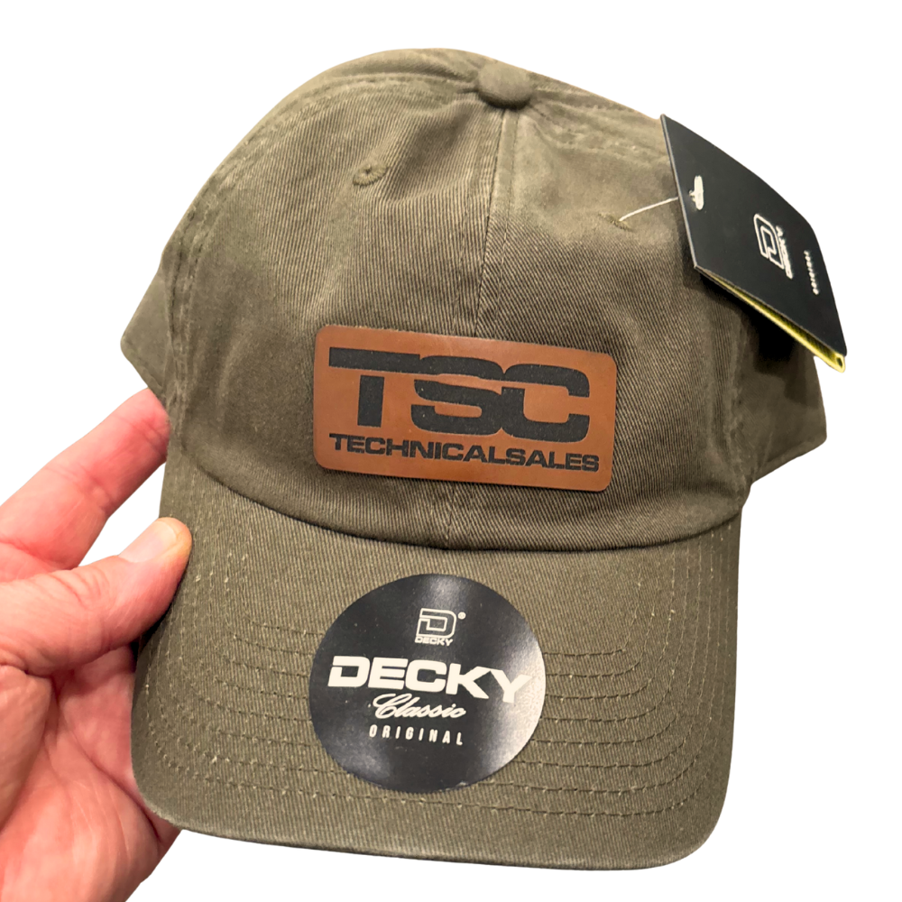 Dad Hat w/ Custom Leatherette Patch - Decky 205