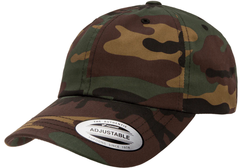 Dad Hat w/ Custom Leatherette Patch - Yupoong 6245CM