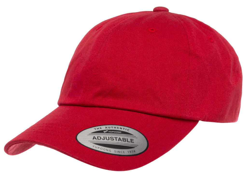 Dad Hat w/ Custom Leatherette Patch - Yupoong 6245CM