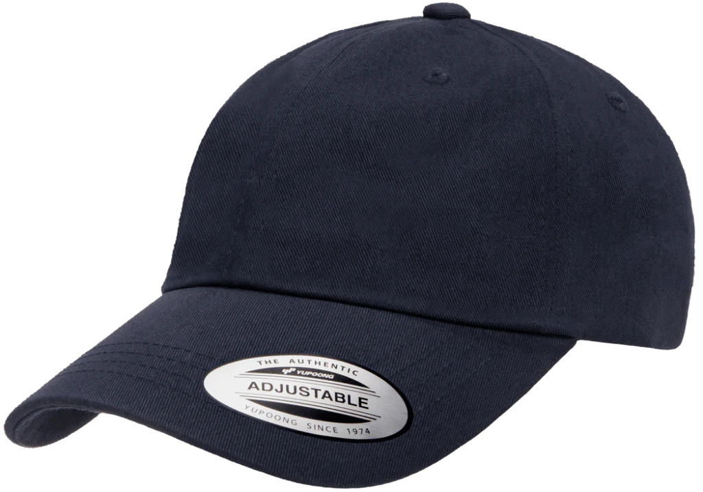Dad Hat w/ Custom Leatherette Patch - Yupoong 6245CM