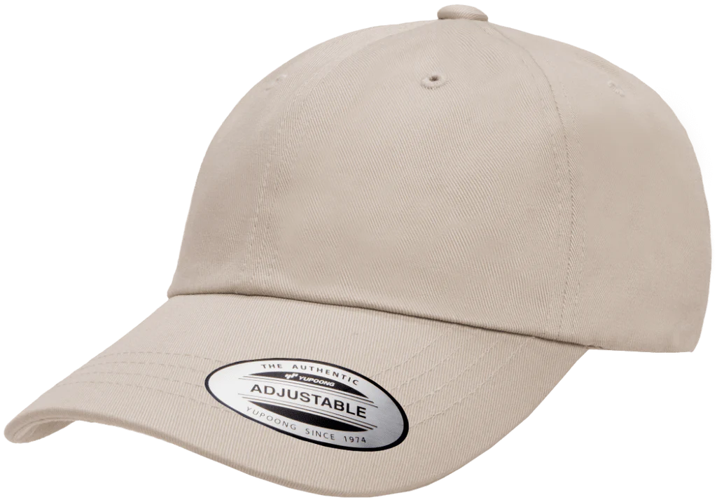 Dad Hat w/ Custom Leatherette Patch - Yupoong 6245CM