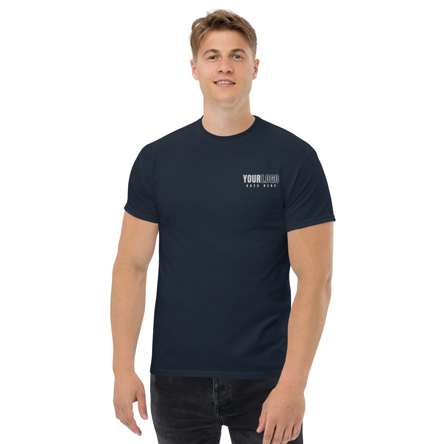 Gilldan Men's Classic Tee with Custom Emroidered Logo