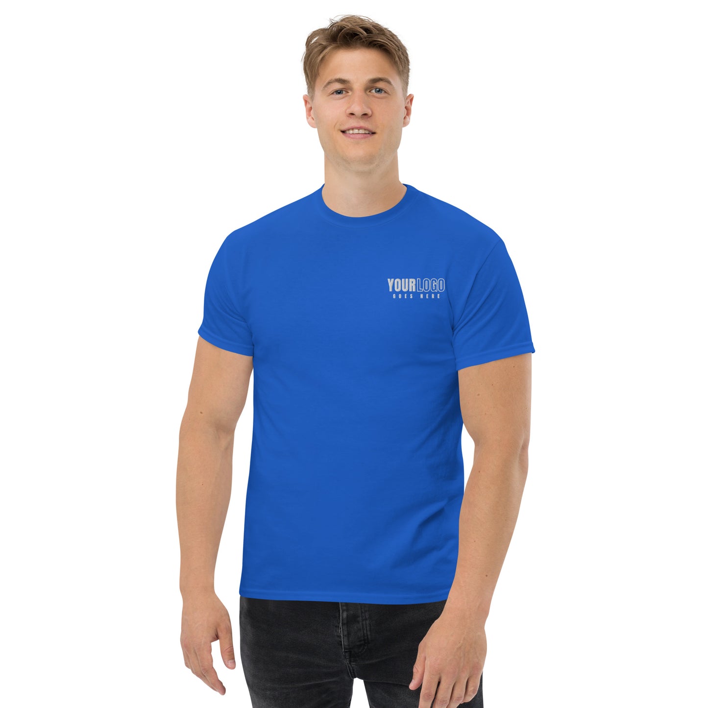 Gilldan Men's Classic Tee with Custom Emroidered Logo