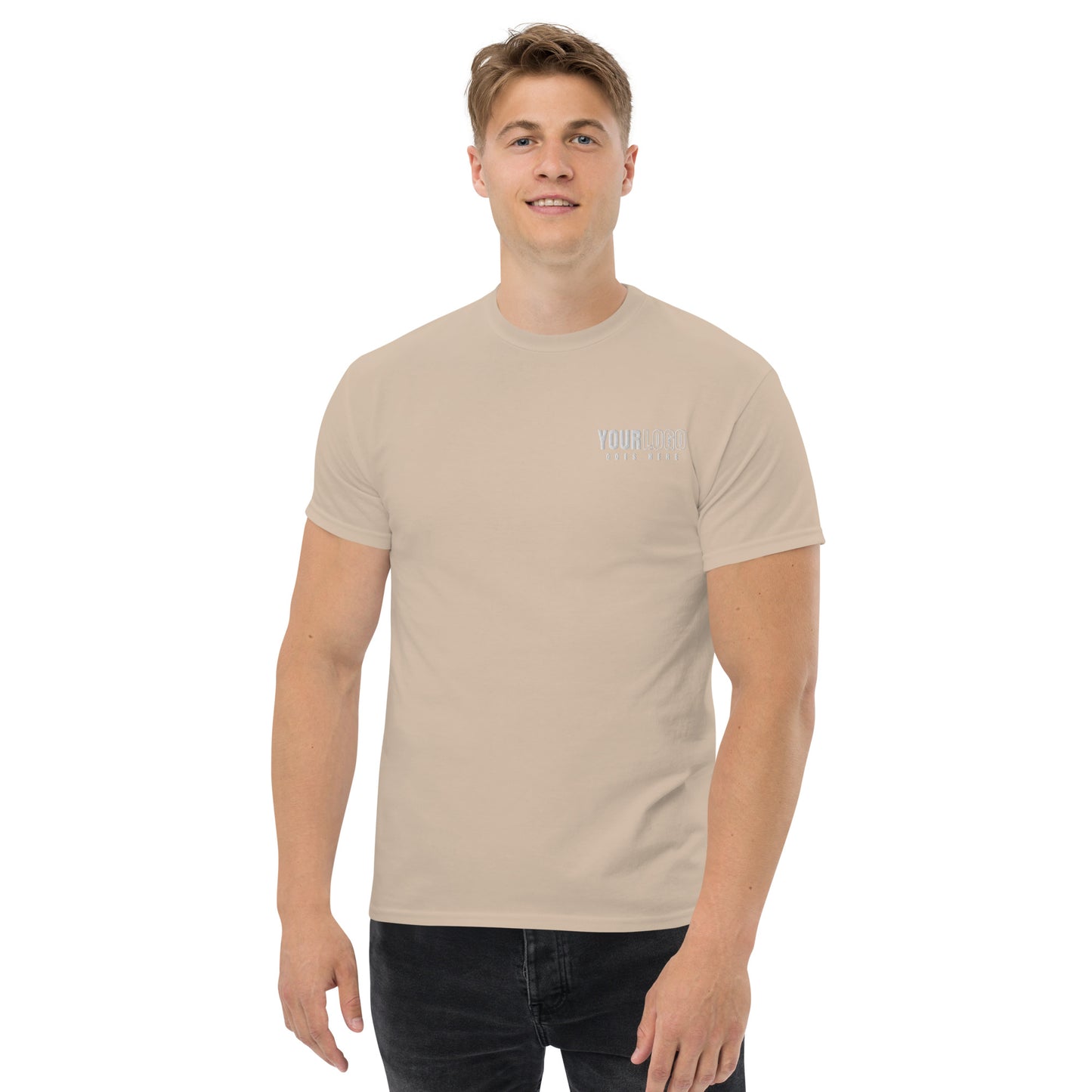 Gilldan Men's Classic Tee with Custom Emroidered Logo