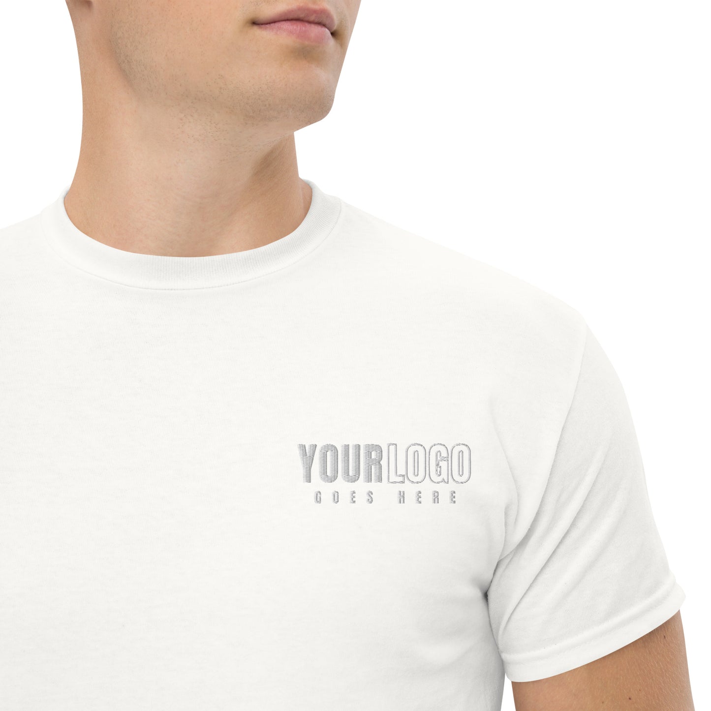 Gilldan Men's Classic Tee with Custom Emroidered Logo