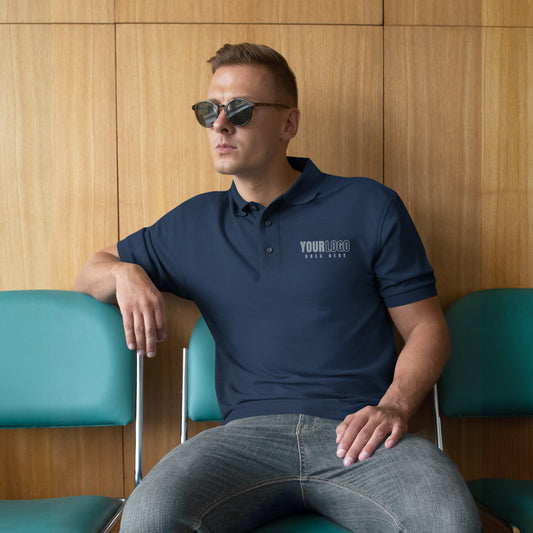 Embroidered Logo Men's Premium Polo