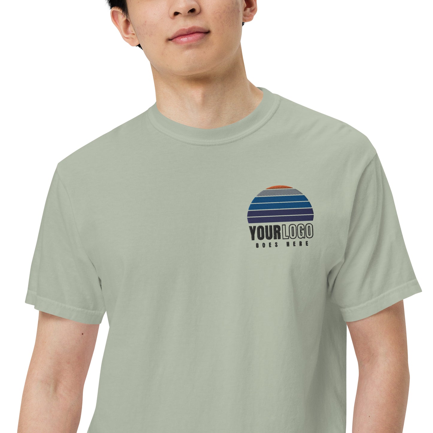 Comfort Colors Embroidered Logo Unisex Garment-Dyed Heavyweight T-shirt