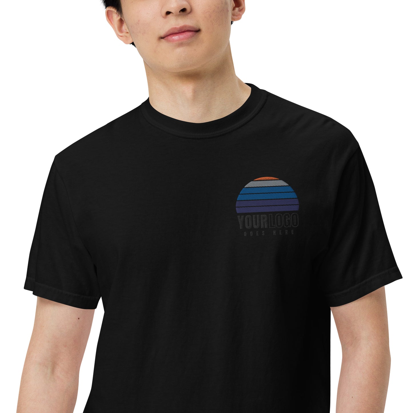 Comfort Colors Embroidered Logo Unisex Garment-Dyed Heavyweight T-shirt