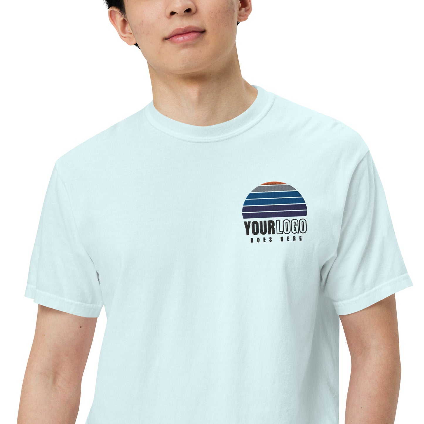 Comfort Colors Embroidered Logo Unisex Garment-Dyed Heavyweight T-shirt