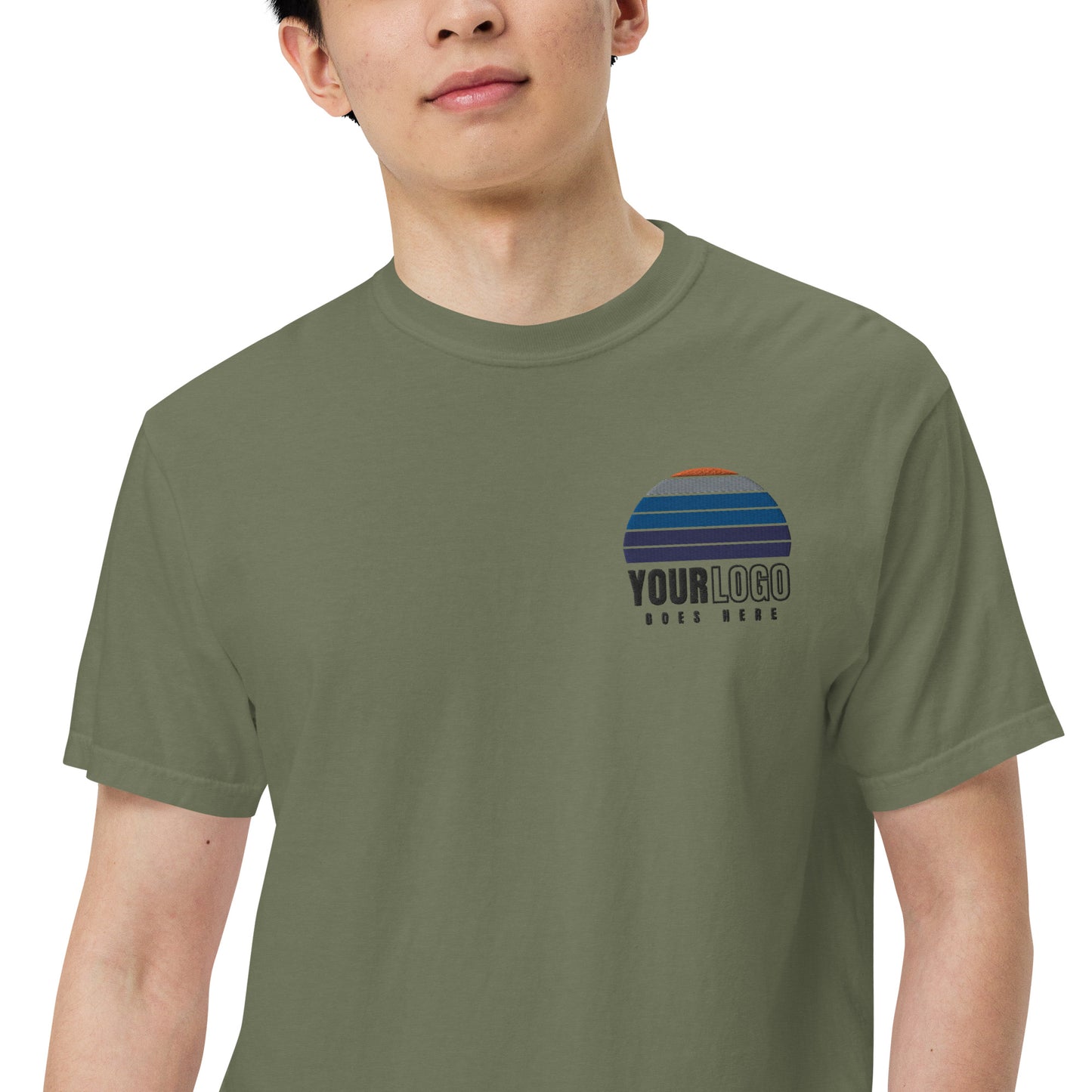 Comfort Colors Embroidered Logo Unisex Garment-Dyed Heavyweight T-shirt