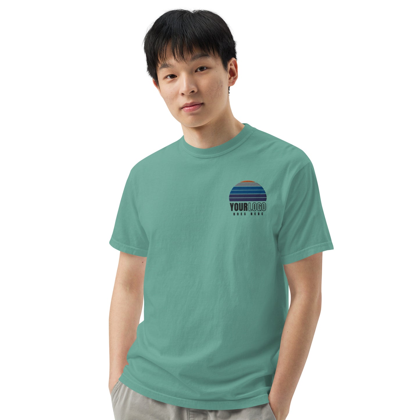 Comfort Colors Embroidered Logo Unisex Garment-Dyed Heavyweight T-shirt