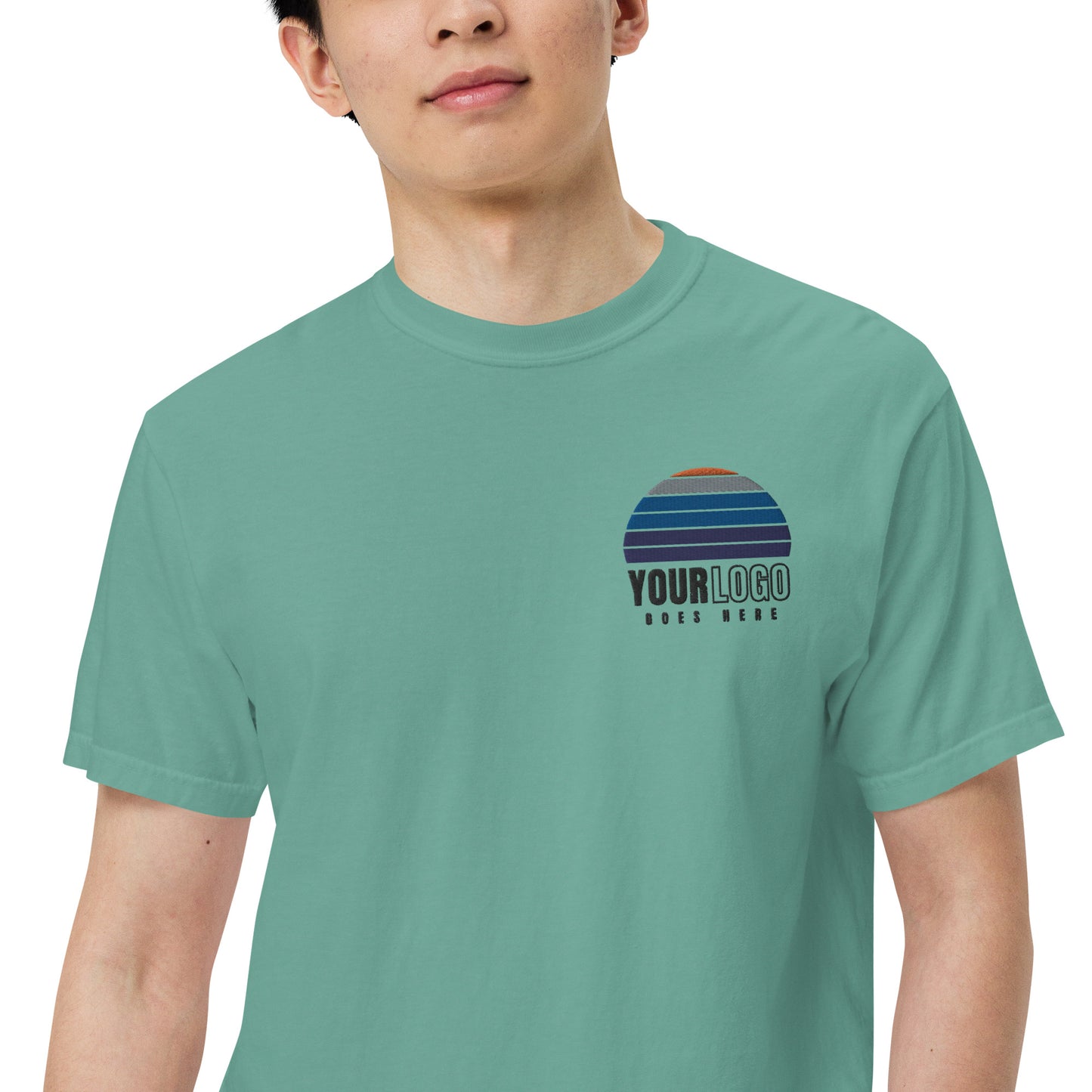 Comfort Colors Embroidered Logo Unisex Garment-Dyed Heavyweight T-shirt