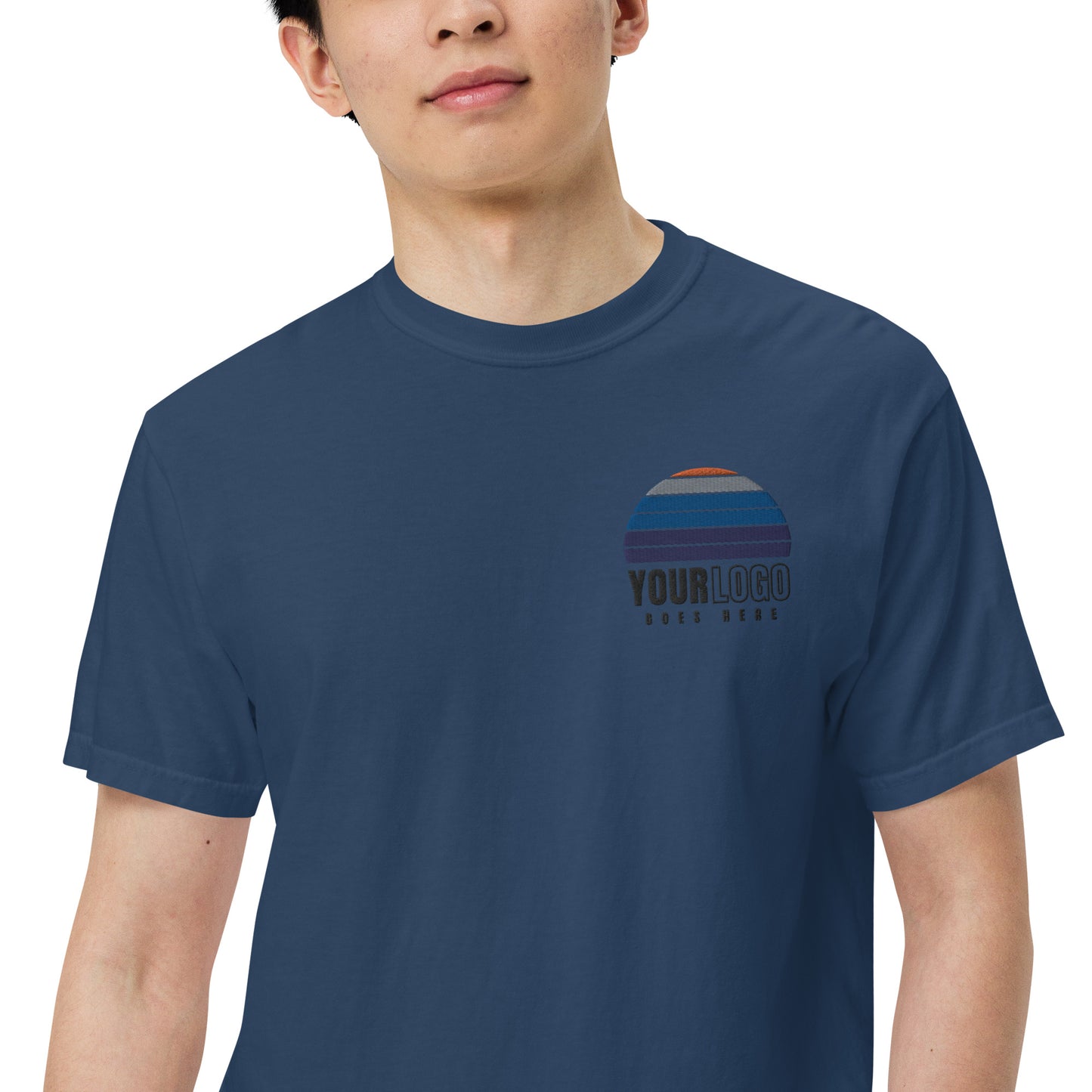 Comfort Colors Embroidered Logo Unisex Garment-Dyed Heavyweight T-shirt